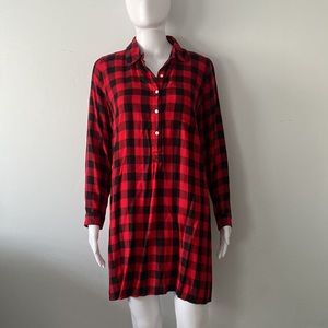 Old Navy Red and Black Gingham Dress